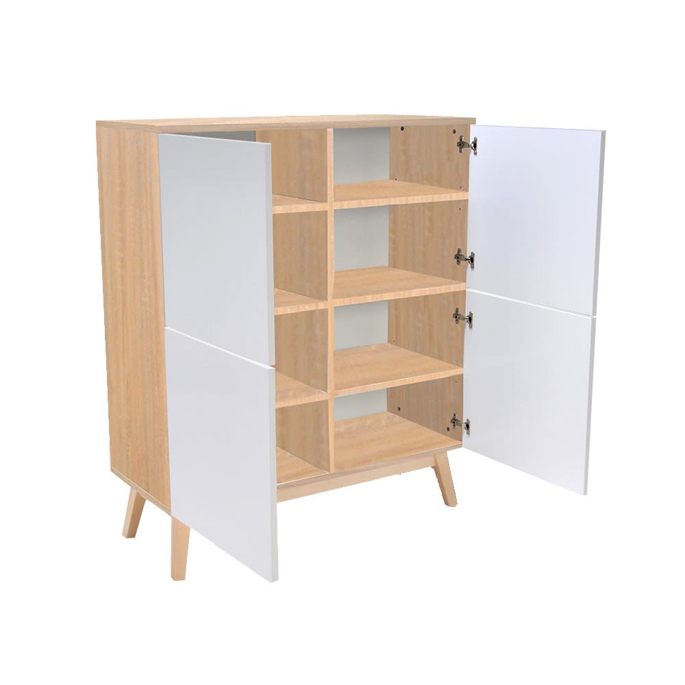 Buffet HOME portes ouvertes et tablettes intérieures