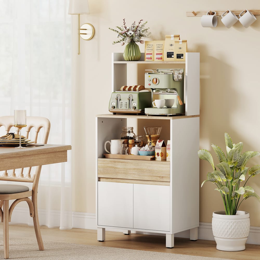 Détail du plan micro-ondes du buffet HOMCOM
