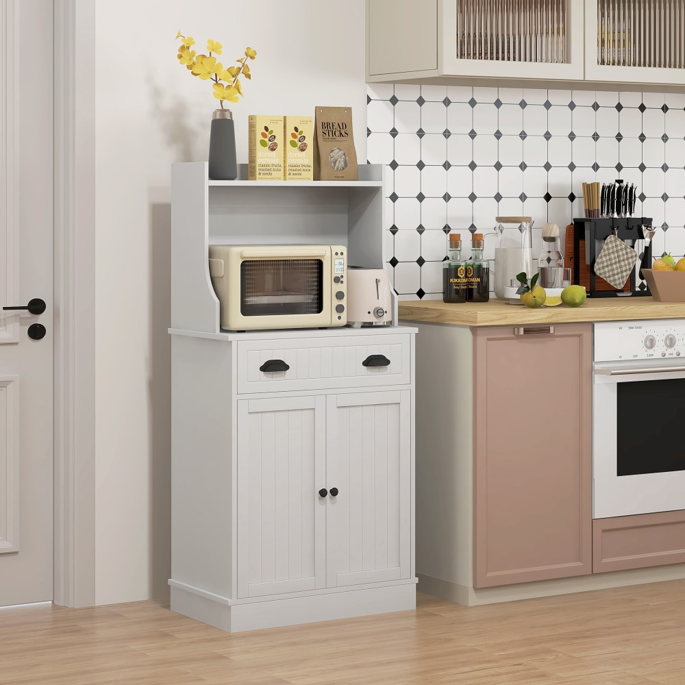 Détail de la niche à micro-ondes du buffet HOMCOM