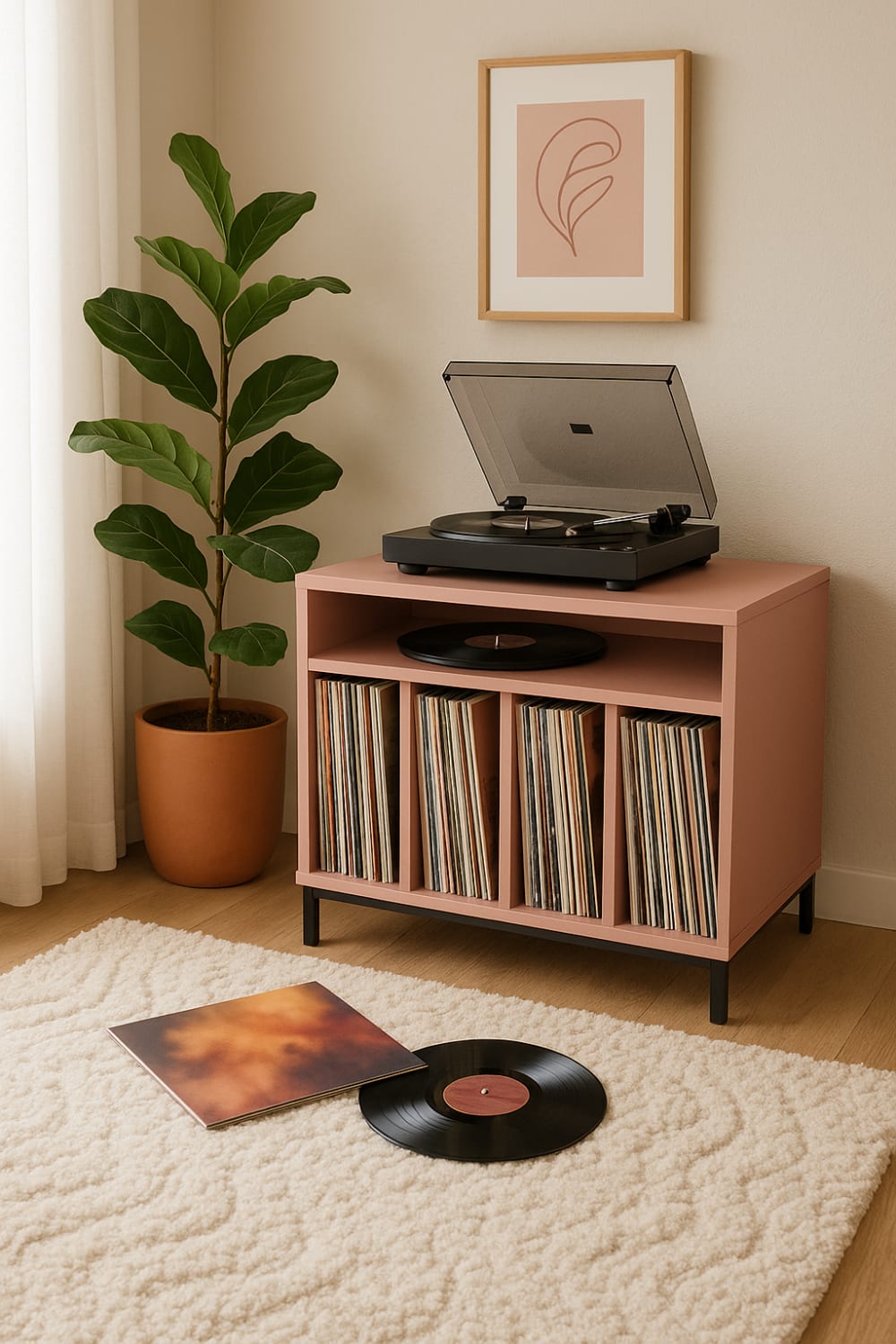Détail de la finition rose du buffet RNT BY REALLY NICE THINGS