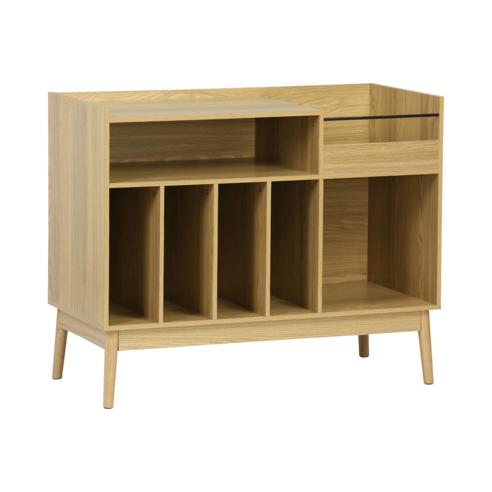 Petit buffet vinyles DUNE effet frêne 100 cm pieds compas