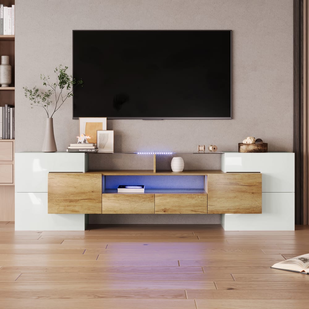 Détail des niches ouvertes du buffet URBAN MEUBLE