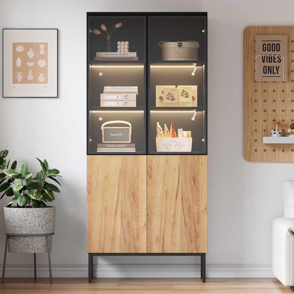 Buffet URBAN MEUBLE avec son éclairage LED allumé