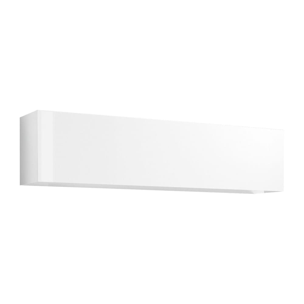 Buffet suspendu MARUSKA blanc laqué 180 cm avec porte à abattant