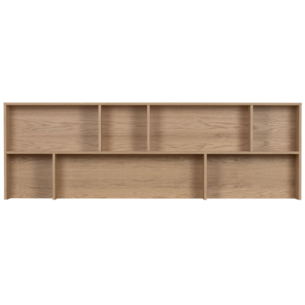 Buffet de rangement GRAVURE à niches en placage de chêne naturel 200 cm