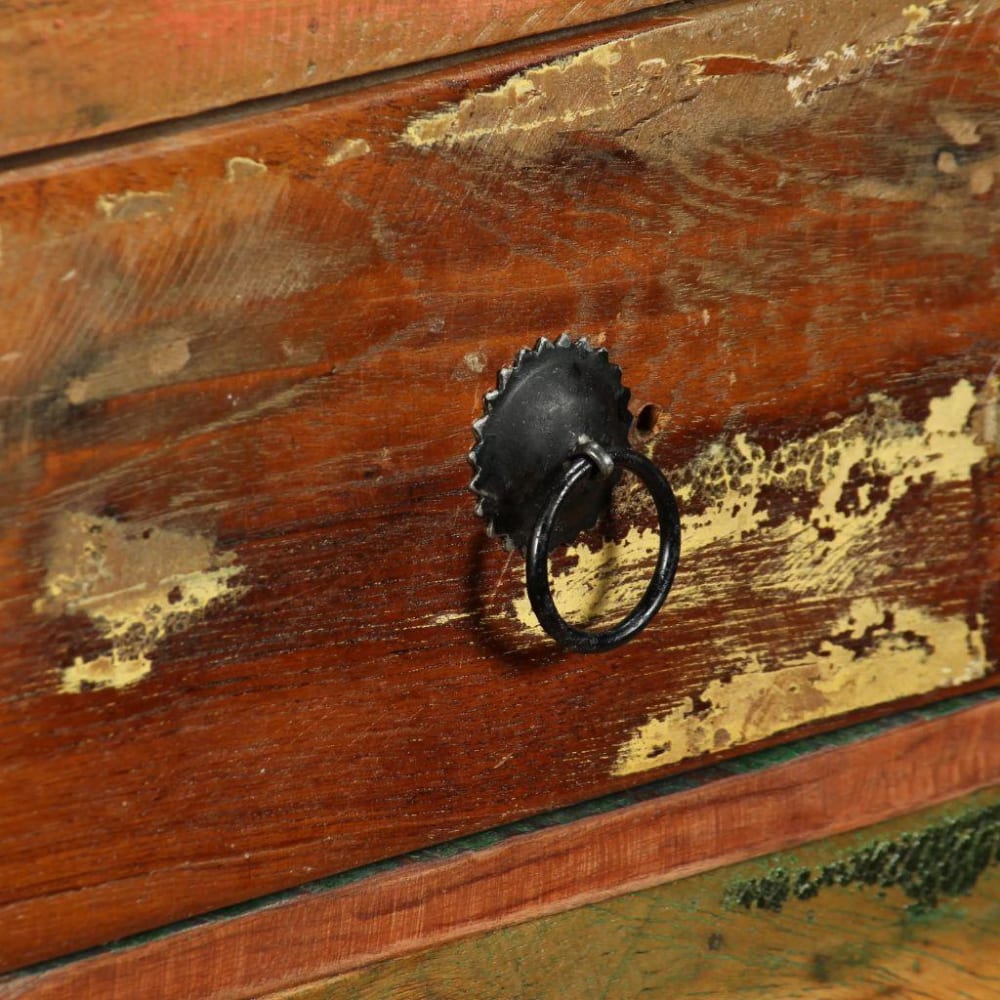 Détail des tiroirs du bahut HELLOSHOP26 en bois recyclé