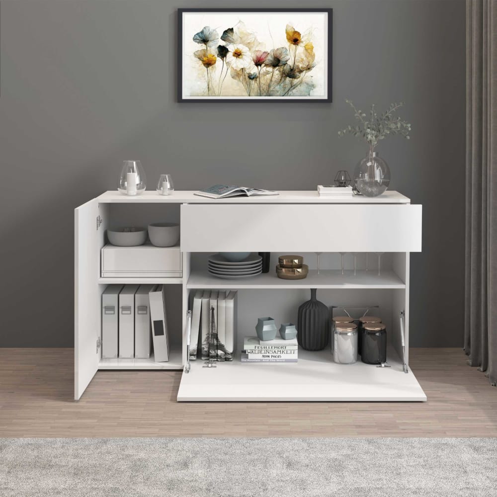 Buffet POTENZA ouvert sur ses compartiments