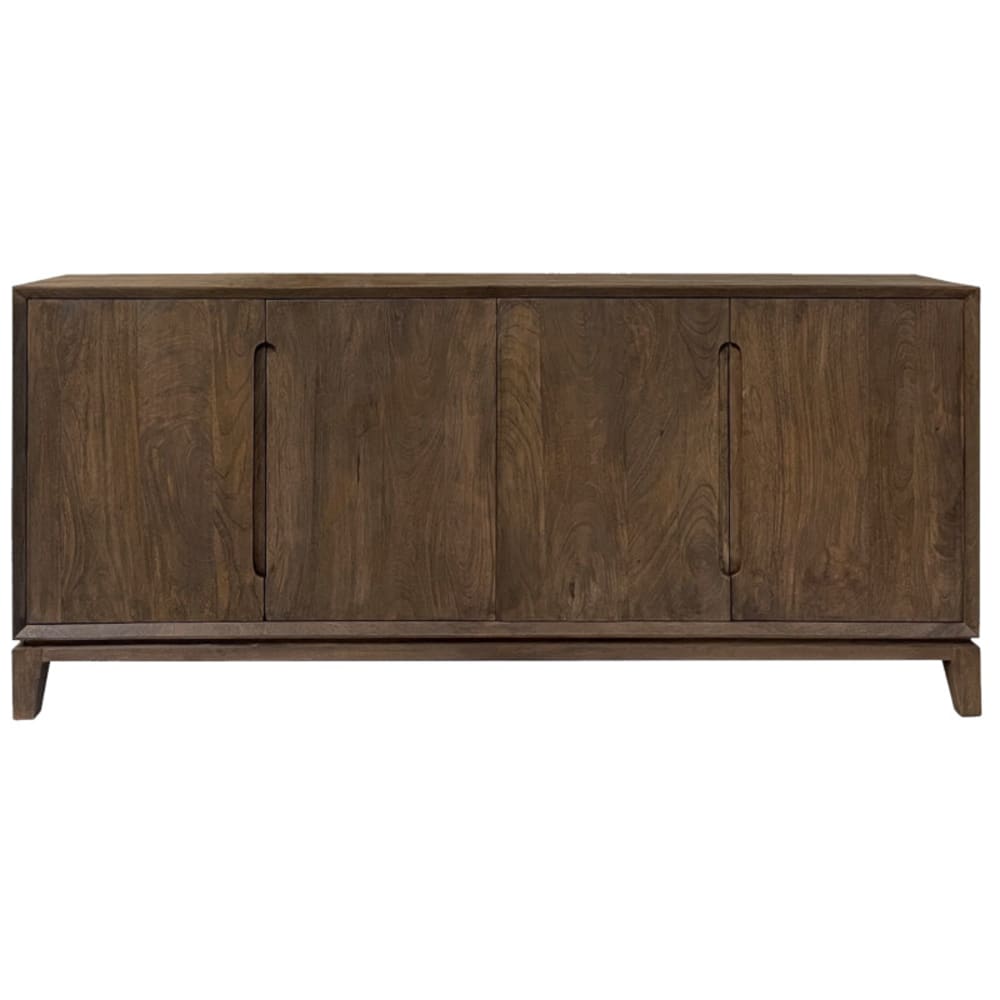 Grande enfilade CORTE 4 portes en bois massif brossé 190 cm