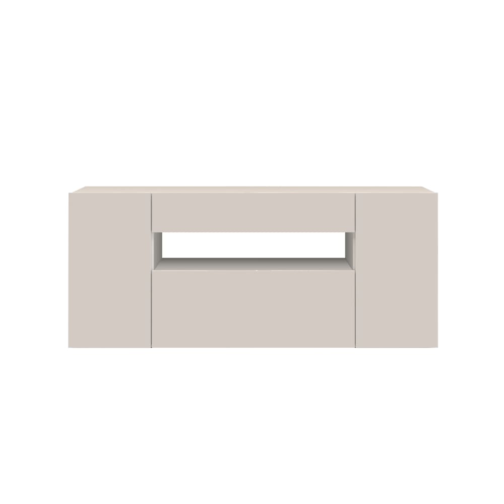 Buffet enfilade 2 portes abattant et tiroir blanc brillant 180 cm - POTENZA