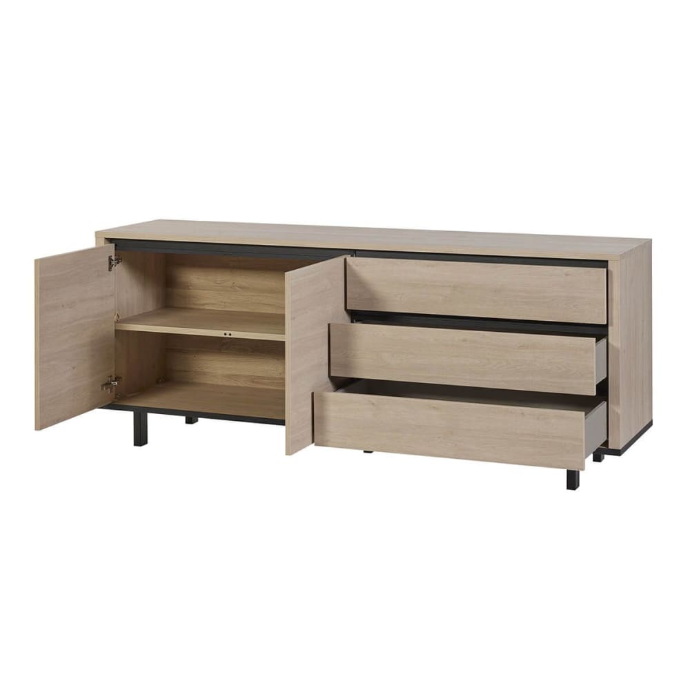 Buffet BONNIE vu de trois quarts dans un séjour