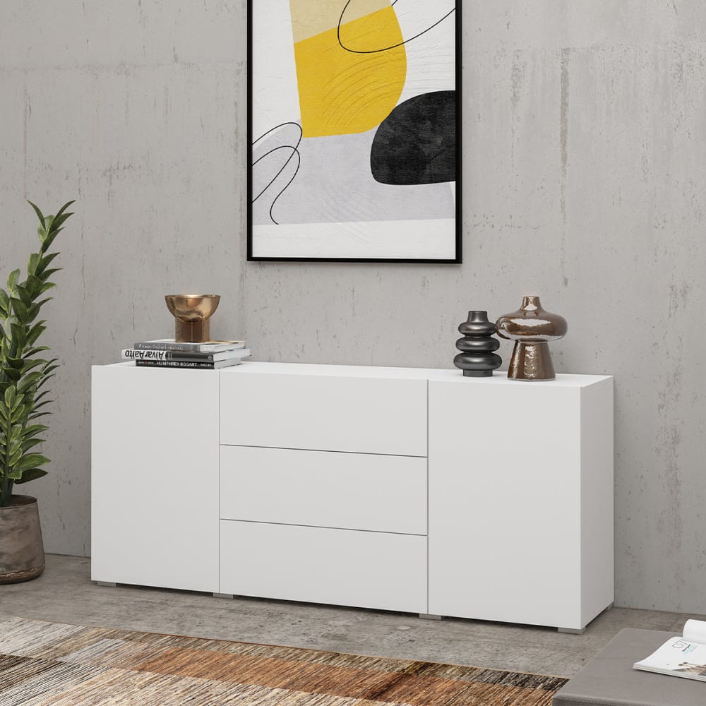 Détail des tiroirs du buffet GLORA