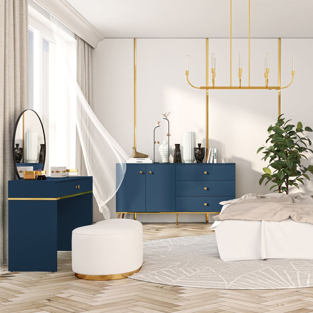 Buffet THALIA portes et tiroirs ouverts