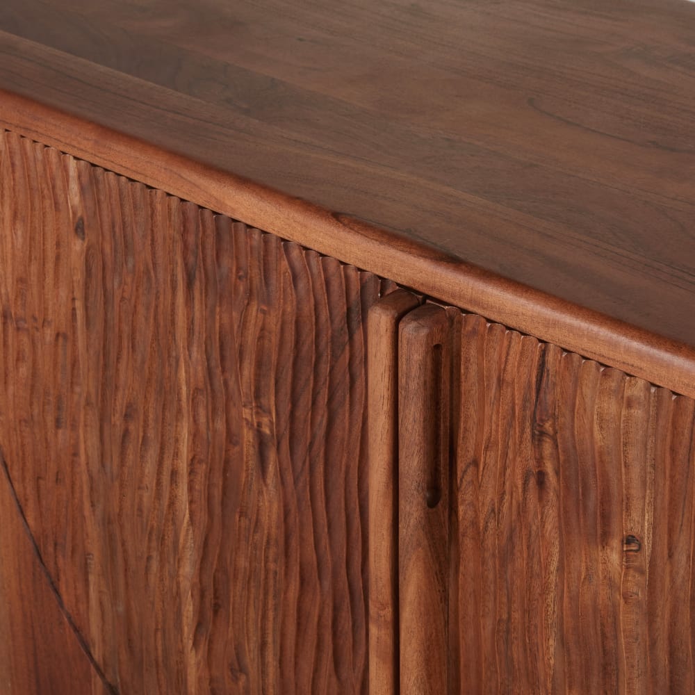 Buffet ALYA portes ouvertes sur le volume de rangement