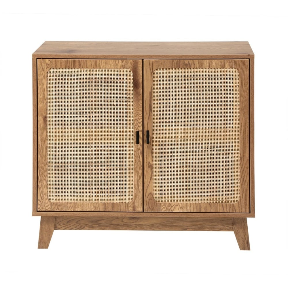 Buffet ALIA 80 cm avec 2 portes en cannage de rotin
