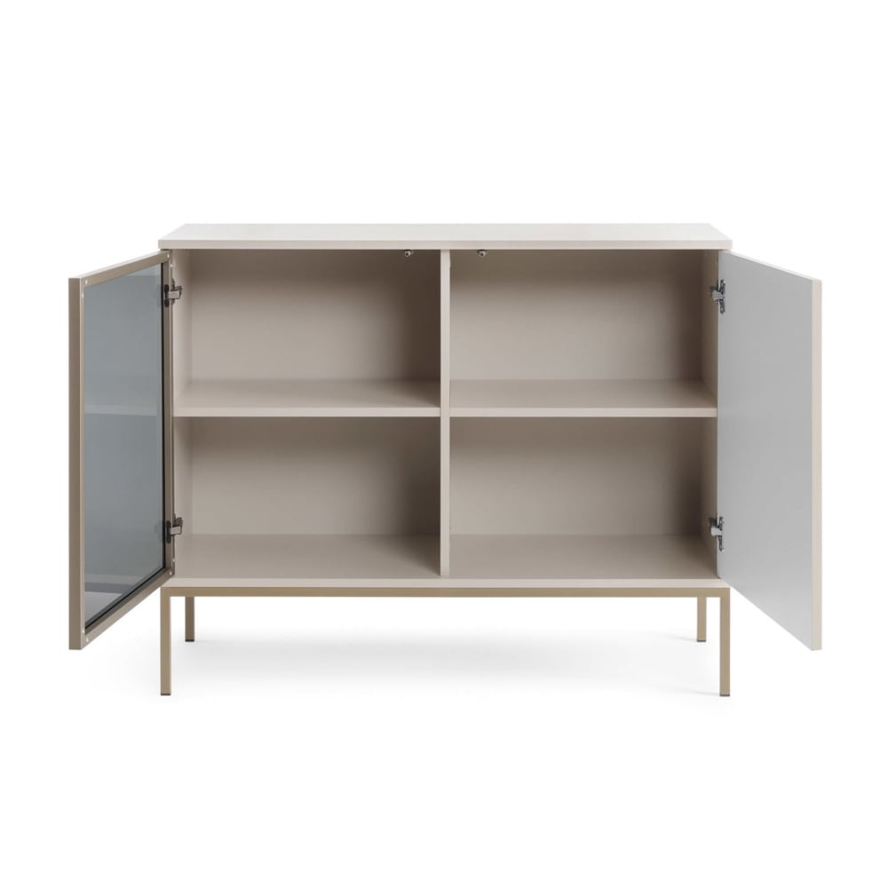 Buffet TOSENA portes ouvertes sur ses compartiments