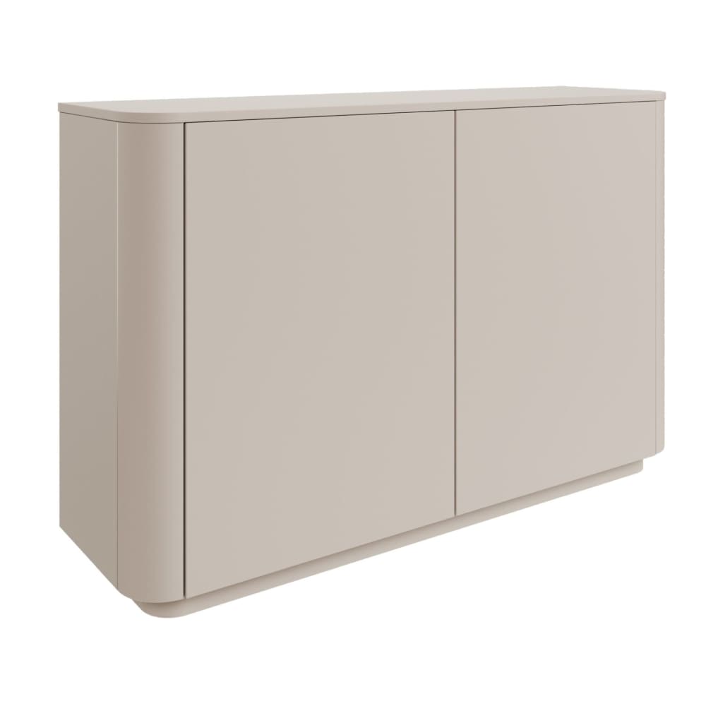 Buffet LUVIO gris cachemire 140 cm aux bords arrondis