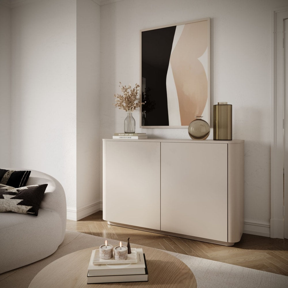Buffet LUVIO portes ouvertes sur ses six compartiments