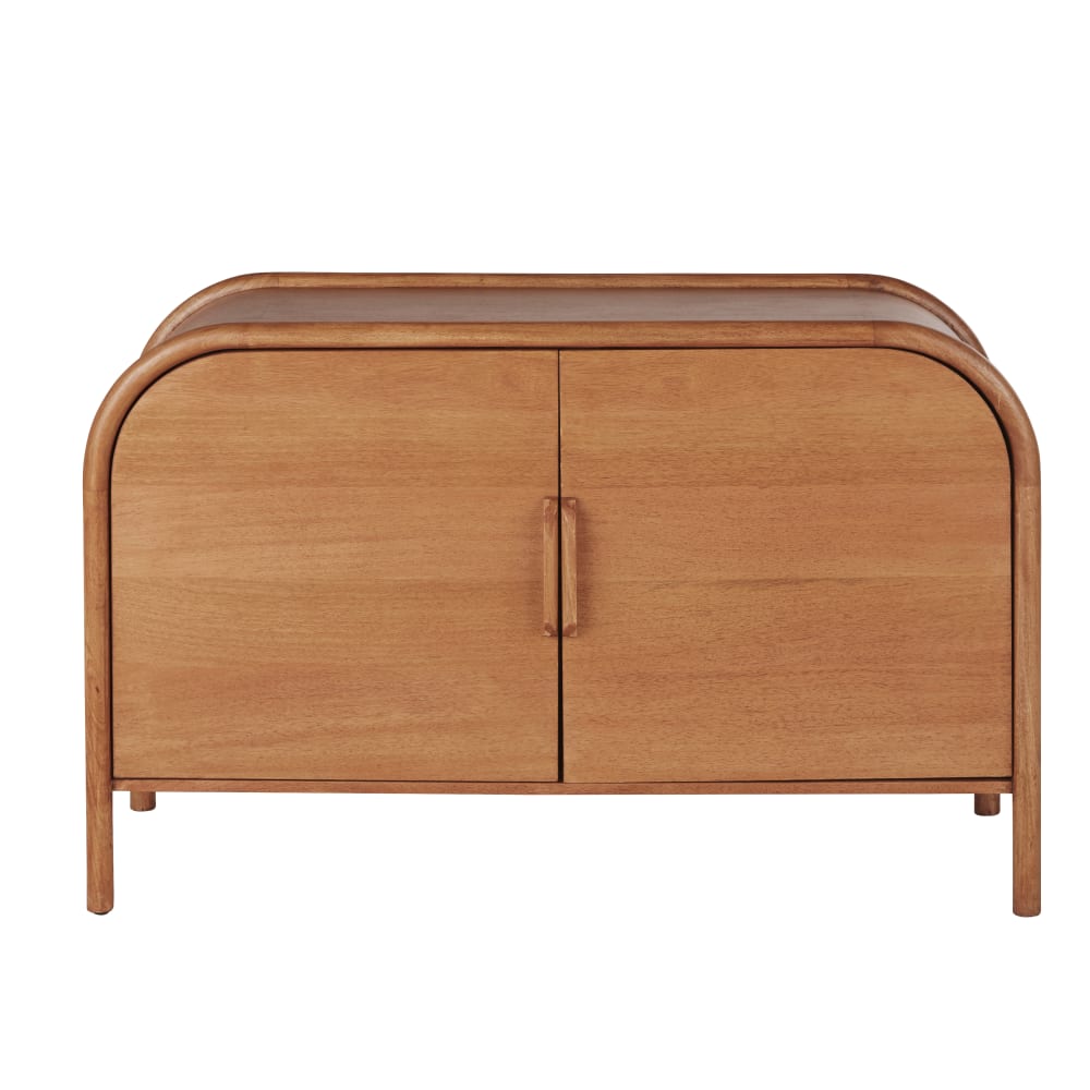 Buffet bahut ARLETTY en bois de manguier clair 121 cm avec 2 portes