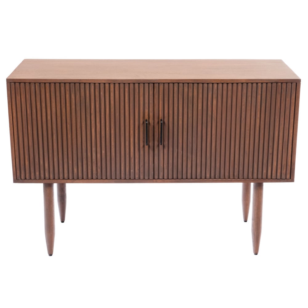 Buffet ETOSHA en manguier foncé et métal 2 portes 120 cm