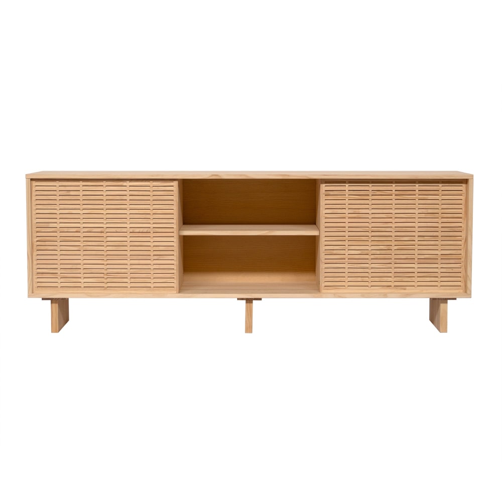 Grand buffet 2 portes coulissantes pin massif mallorquina 180 cm - PEDRERA