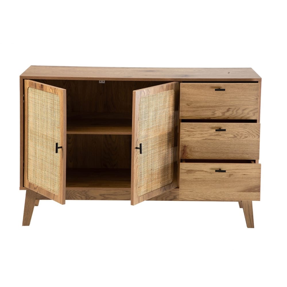 Buffet ALIA portes ouvertes et tiroirs sortis