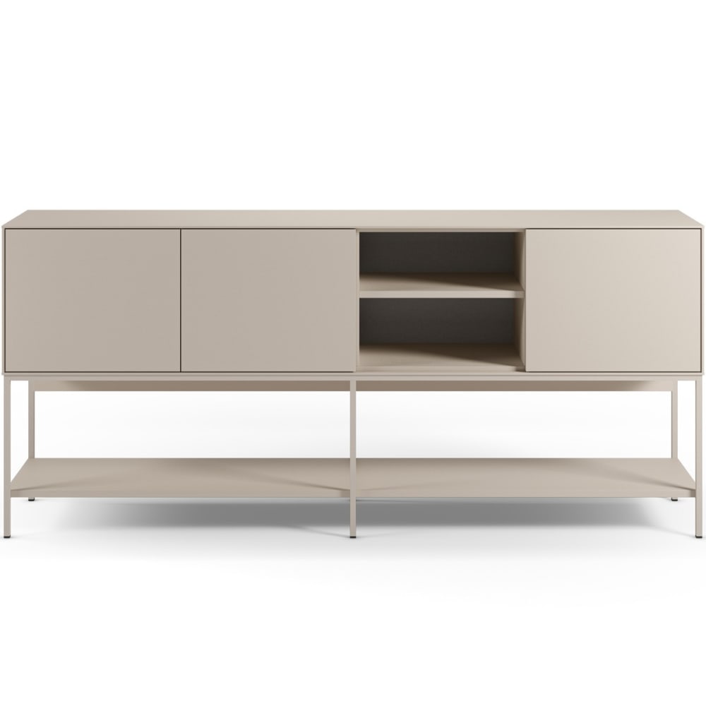 Buffet enfilade ZARA beige 3 portes et 2 niches 180 cm