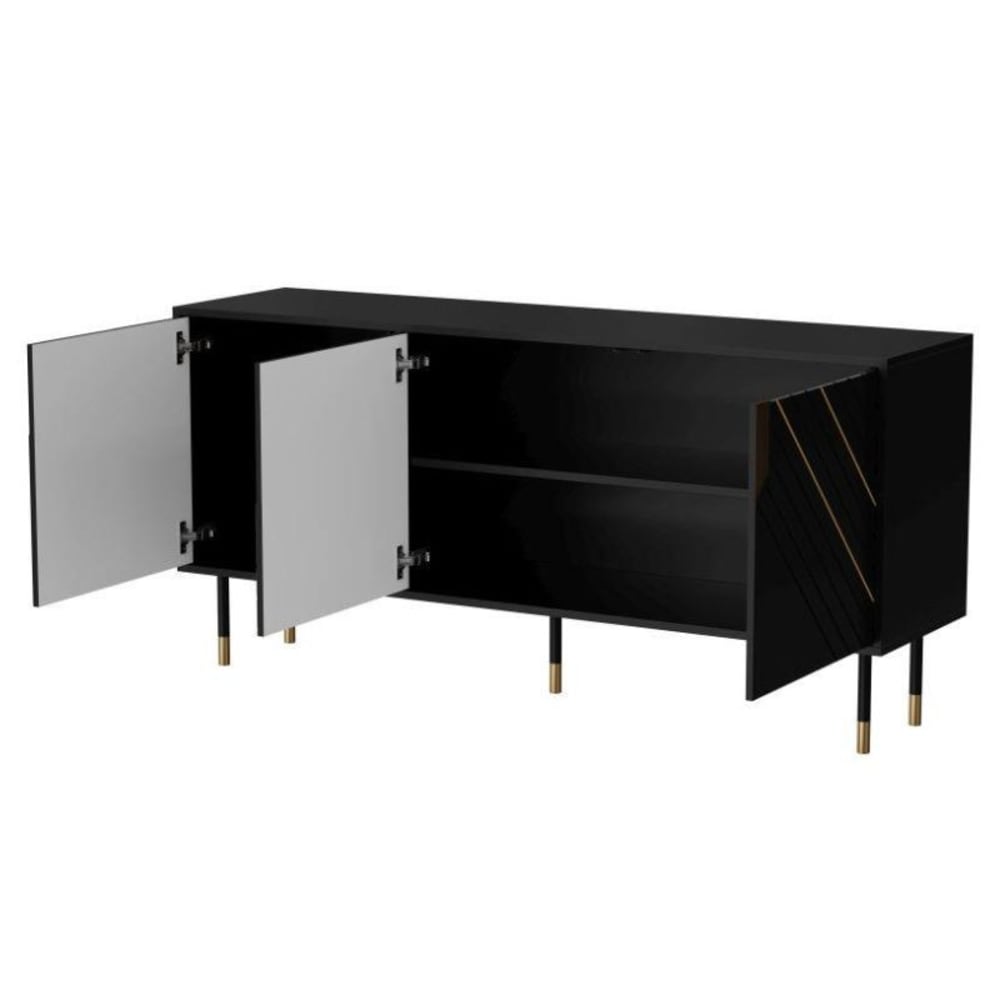 Buffet CARDONA portes ouvertes sur les rangements