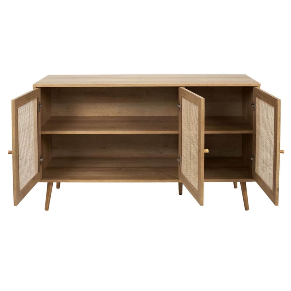 Buffet MAYA vu de trois quarts sur son piètement