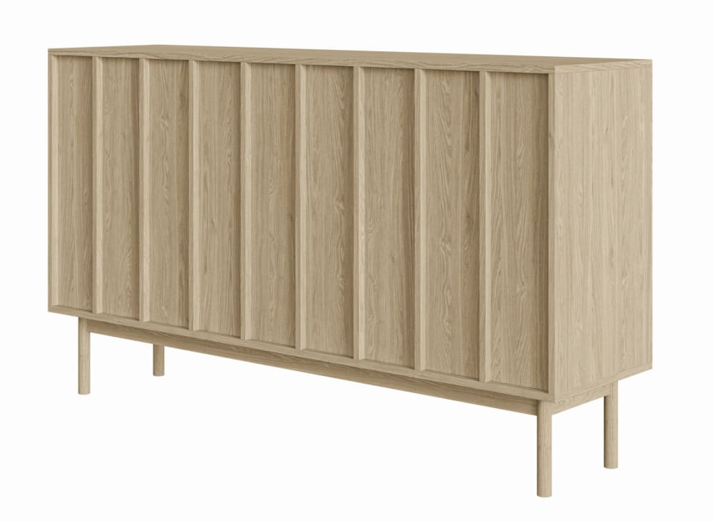 Buffet enfilade NEKSTO effet chêne 150 cm à trois portes
