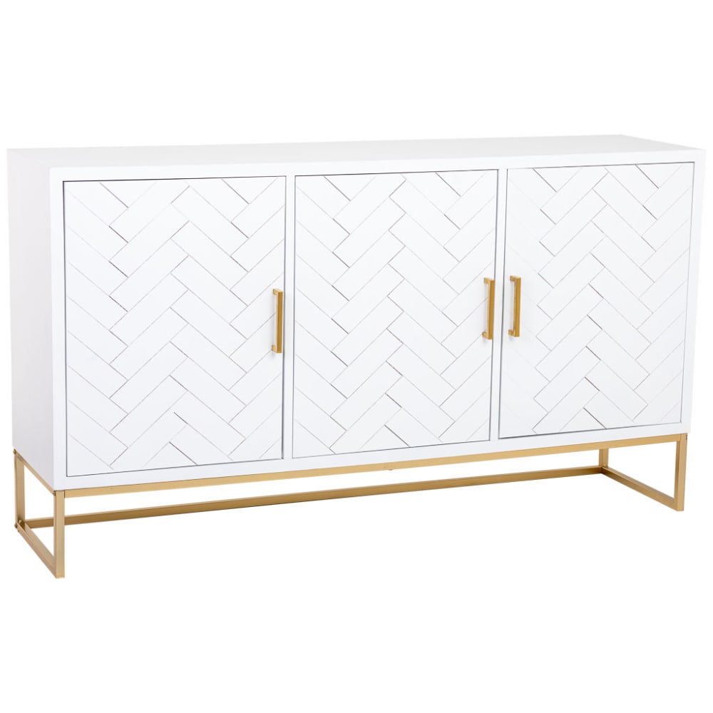 Grand buffet MARTA en bois et métal 160 cm avec 3 portes