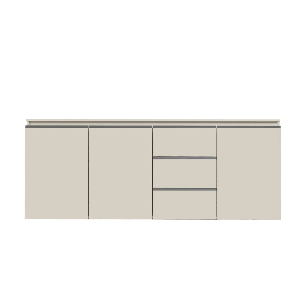 Grand buffet MAGIC effet bois cachemire 200 cm à 3 portes