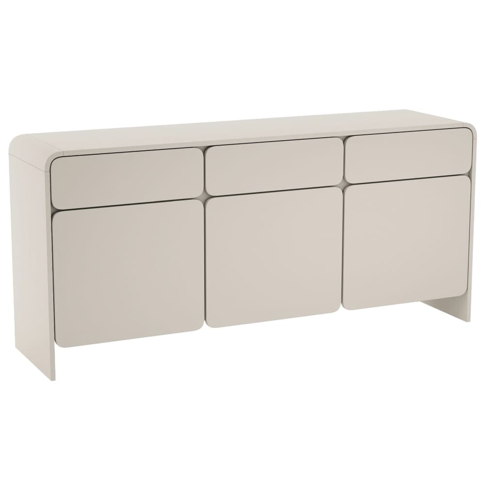 Buffet LUMMO gris cachemire 156 cm avec 3 portes et 3 tiroirs