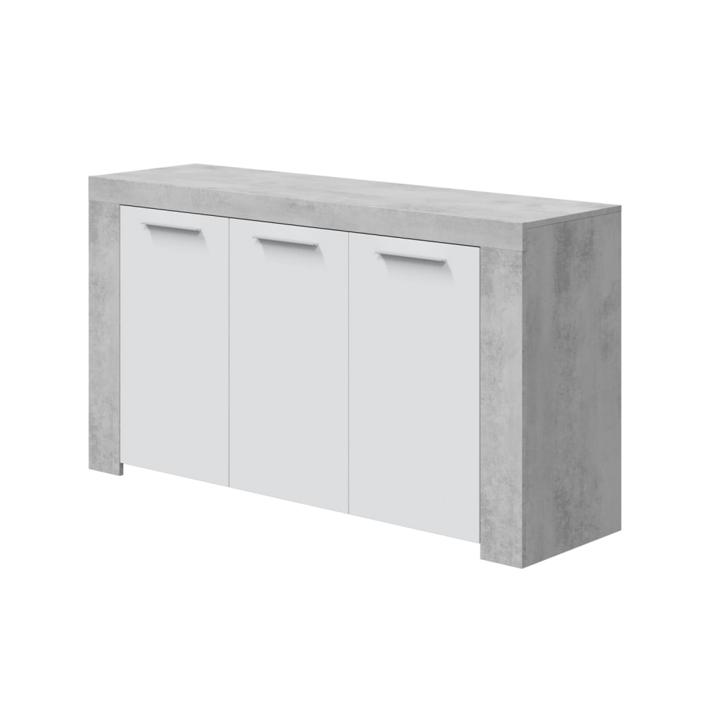 Buffet WENDY portes ouvertes sur les rangements