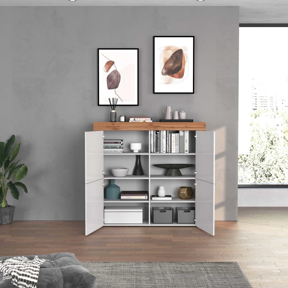 Buffet CHRONOS portes ouvertes sur ses compartiments