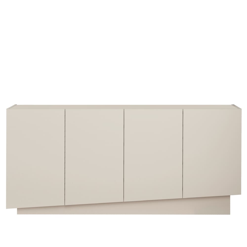 Grand buffet VELA effet bois cachemire 160 cm à 4 portes inclinées