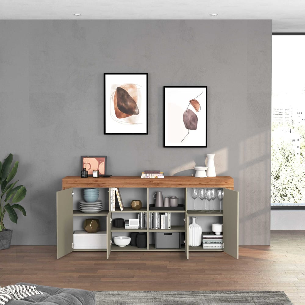 Buffet CHRONOS portes ouvertes sur ses volumes