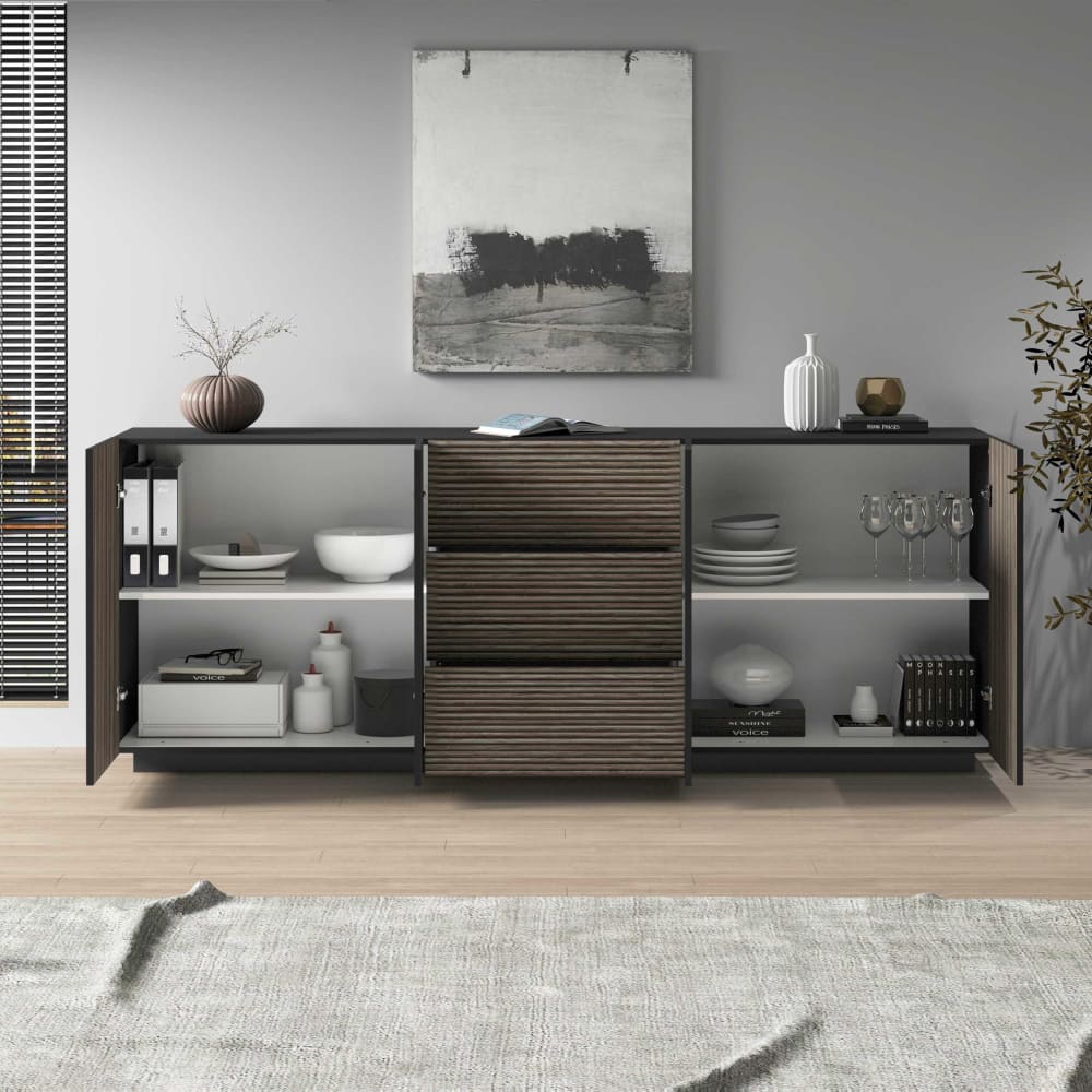 Buffet COSTE portes et tiroirs ouverts