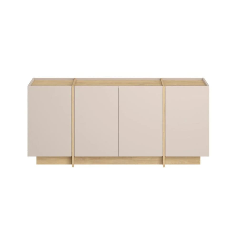 Grand buffet ONYX décor cachemire et chêne saphir 180 cm à 4 portes
