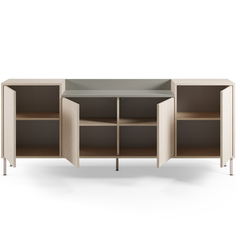 Buffet AMOS portes ouvertes sur ses quatre volumes