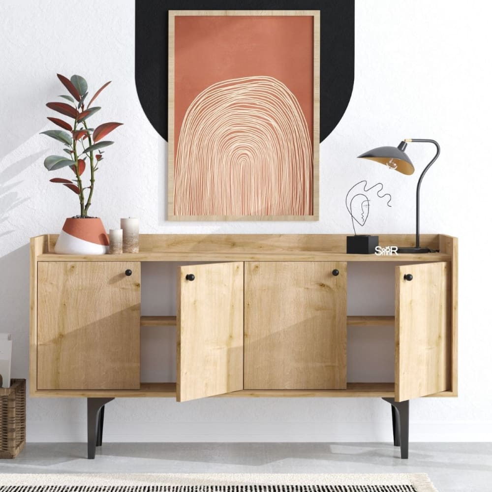 Buffet NAVI portes ouvertes sur le rangement