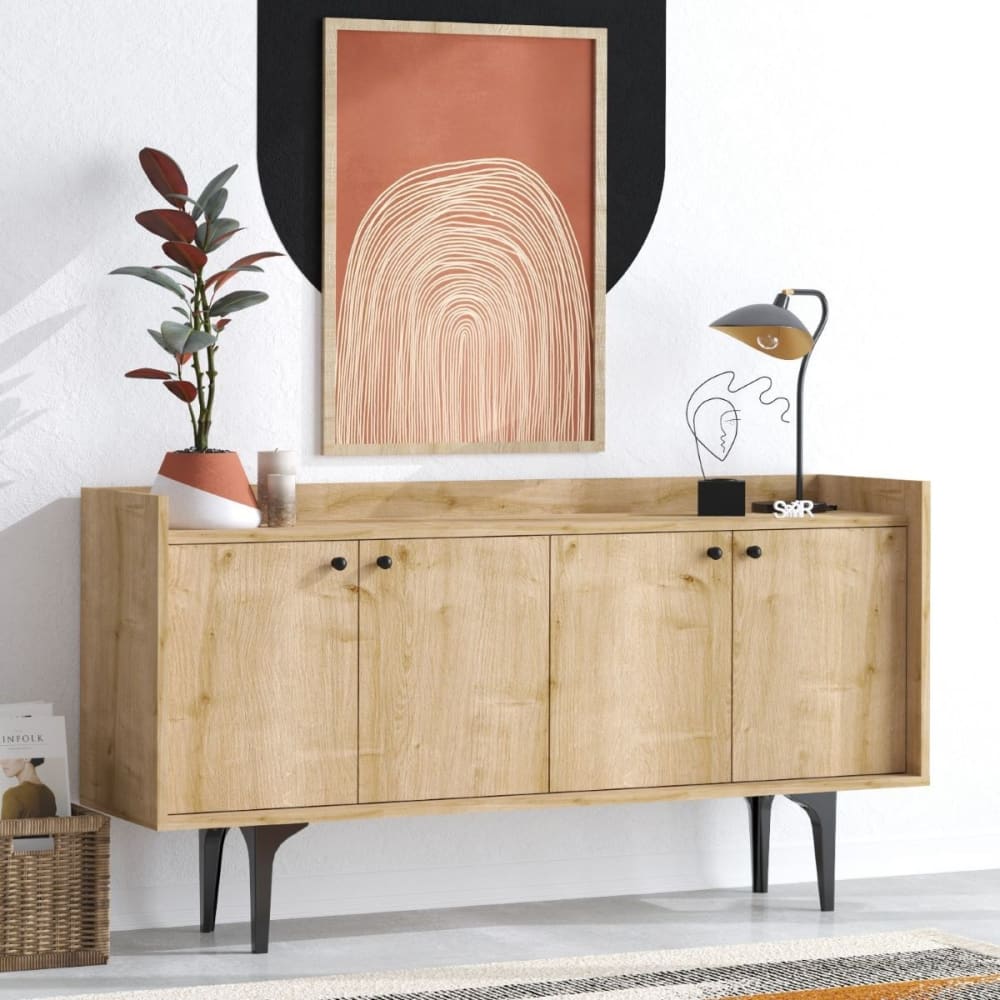 Détail des pieds hauts du buffet NAVI