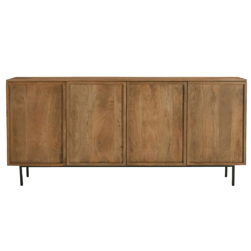 Buffet enfilade VALLAURIS 4 portes en manguier massif 180 cm