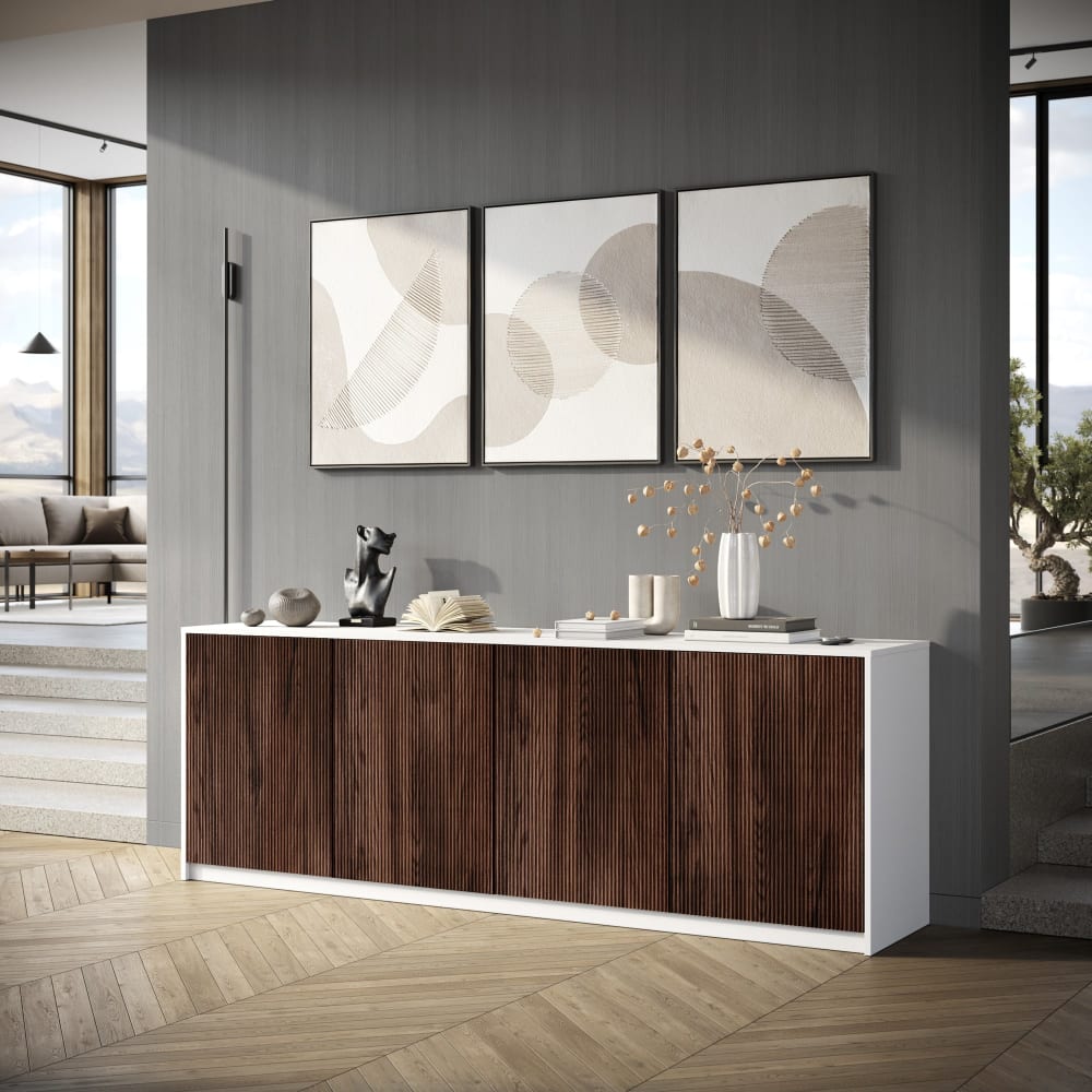 Buffet BUDAPEST ouvert sur ses volumes de rangement