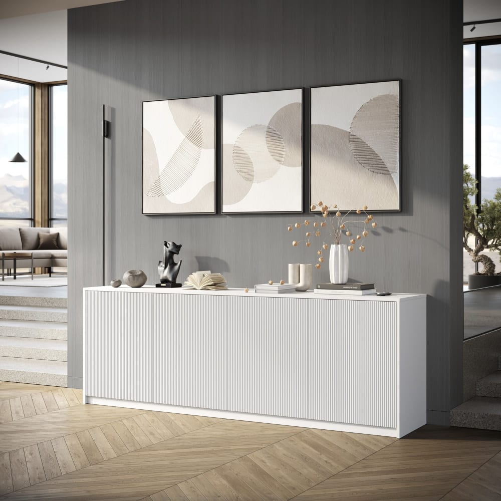 Buffet BUDAPEST portes ouvertes sur ses compartiments