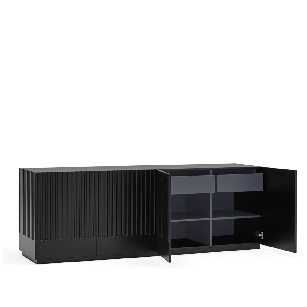 Buffet DORIC portes et tiroirs ouverts