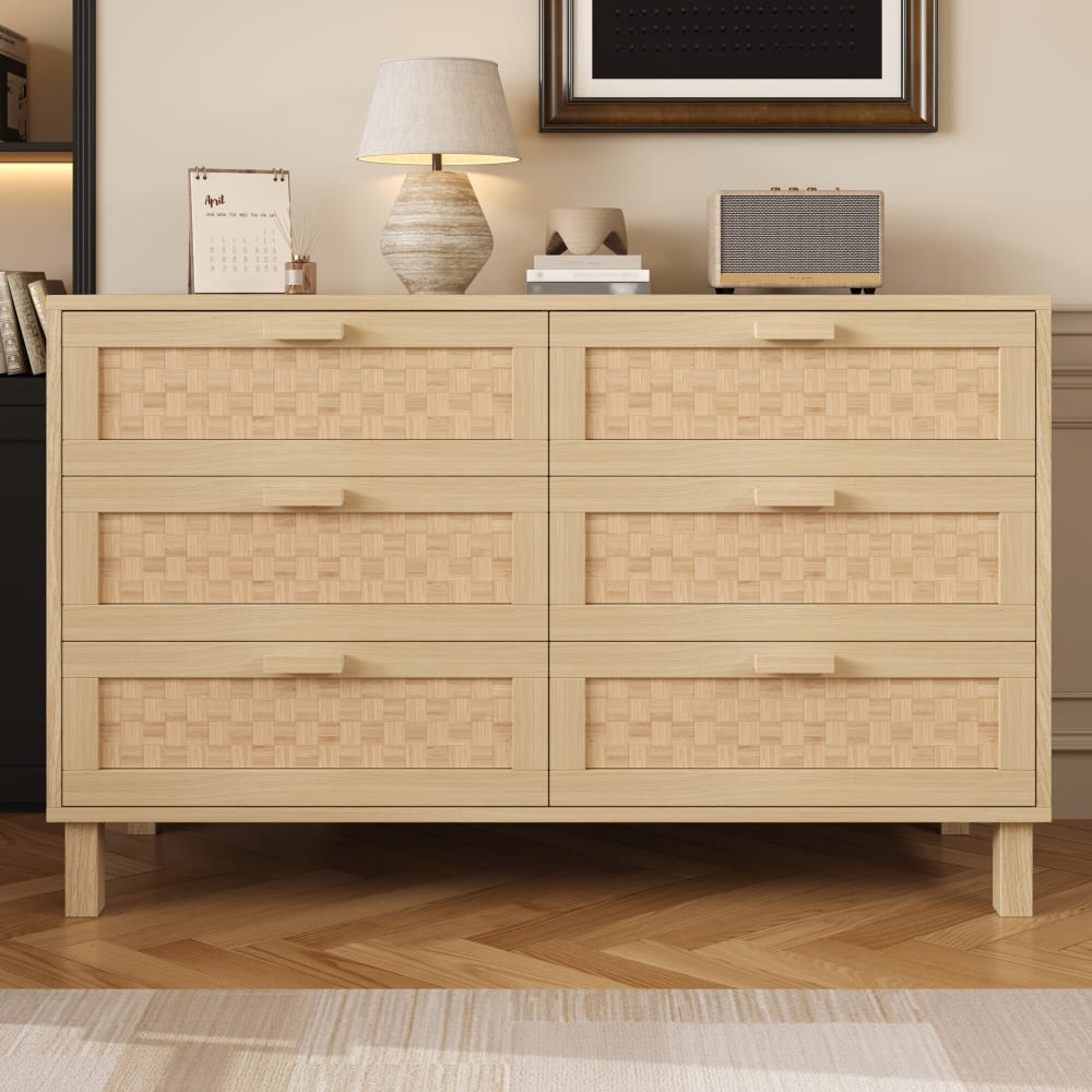 Détail du motif tressé des tiroirs du buffet URBAN MEUBLE