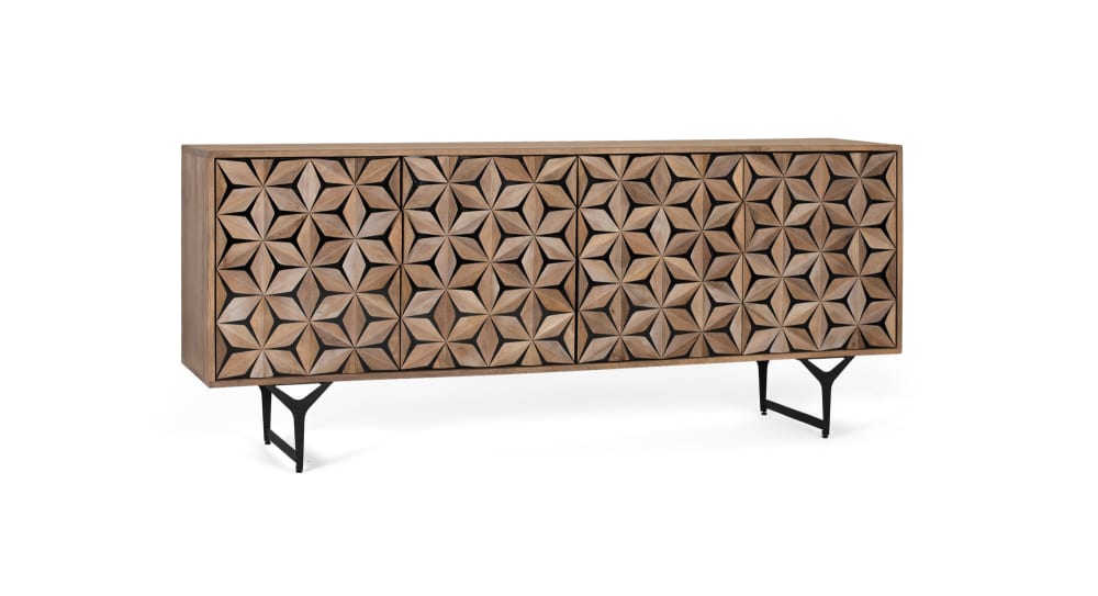 Buffet MYSORE portes ouvertes sur son volume intérieur