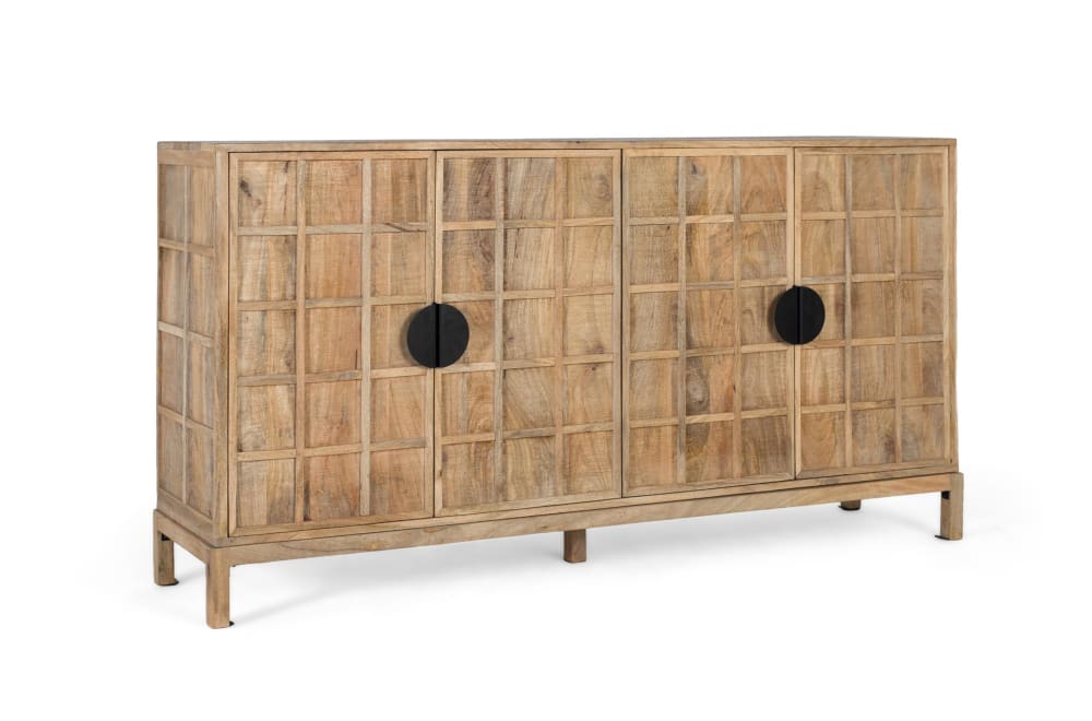 Détail des moulures géométriques du buffet GINER Y COLOMER