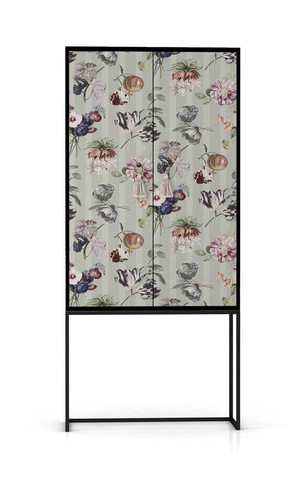 Buffet haut CHAMPETRES 2 portes imprimées de motifs champêtres 75 cm