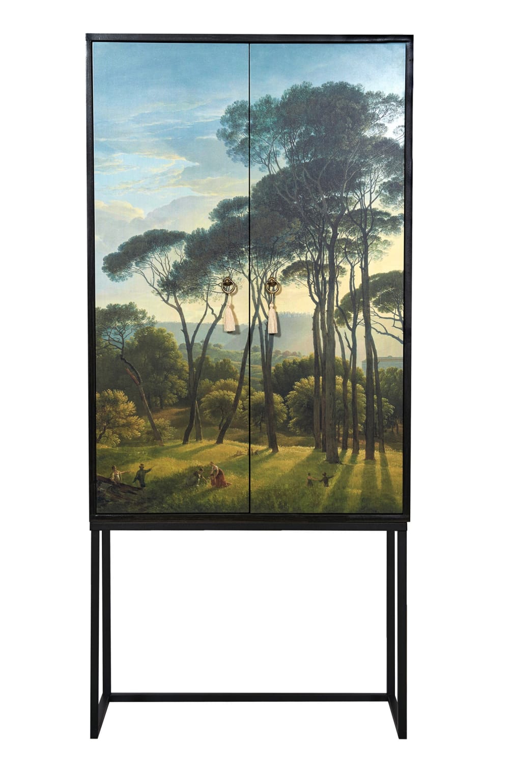 Buffet armoire HENDRICK imprimé forestier vert 75 cm